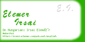 elemer irsai business card